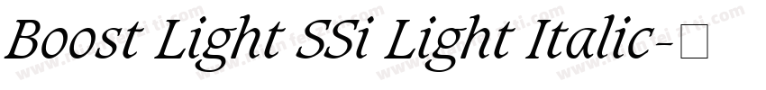 Boost Light SSi Light Italic字体转换